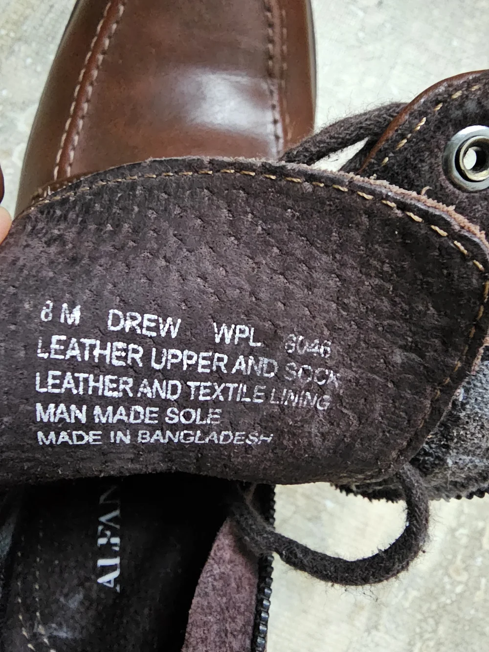 Alfani Men's Brown Leather Lace-Up Side-Zip Boots